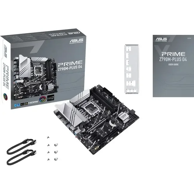 Asus Prime Z790M-PLUSD4 Gaming Desktop Motherboard – Intel Z790 Chipset – Socket LGA-1700 – Micro ATX PRIMEZ790M-PLUSD4