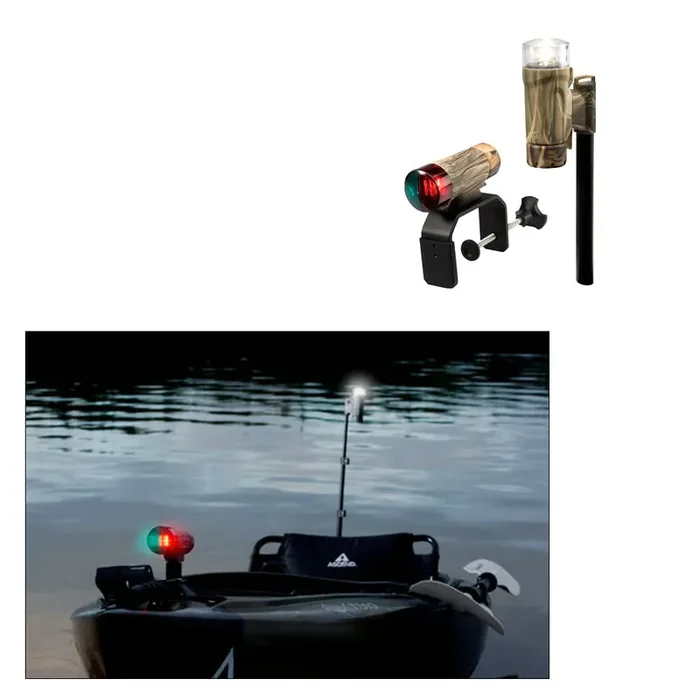 Attwood PaddleSport Portable Navigation Light Kit – C-Clamp, Screw Down or Adhesive Pad – RealTree® Max-4 Camo
