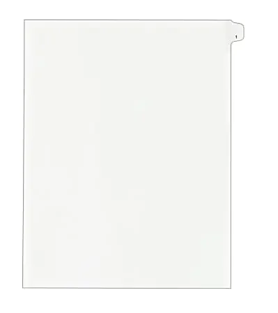 Avery® Allstate® Side-Tab Legal Exhibit Dividers, Tab Title 1, White, Pack Of 25