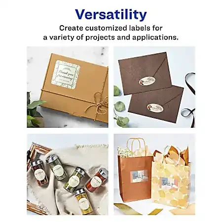 Avery® Pearlized Permanent Labels With Sure Feed®, 94504-PIP100, Round, 3/4″ Diameter, Ivory, Pack Of 8,000 Labels