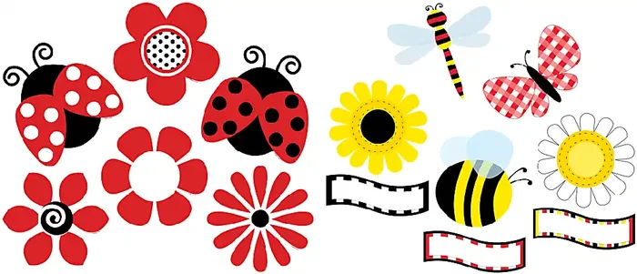 Barker Creek Double-Sided Accents, Posies & Plaid, Set Of 72 Accents