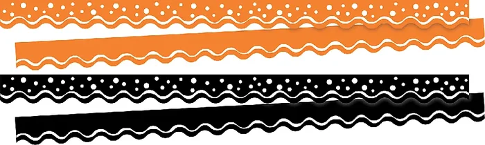 Barker Creek Double-Sided Scalloped Borders, 2-1/4″ x 36″, Halloween, 13 Strips Per Pack, Set Of 2 Packs