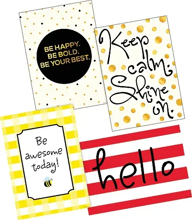 Barker Creek Poster Pack, 19″ x 13 1/4″, Hello You‘re Awesome, Set Of 4