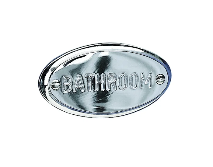 Bathroom Sign – Chrome