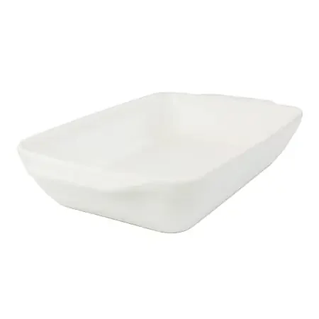 Bee and Willow Rectangular Stoneware Baker, 4 Qt, White Speckle