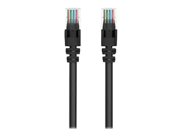 Belkin – Patch cable – RJ-45 (M) to RJ-45 (M) – 25 ft – UTP – CAT 5e – molded, snagless – black – – A3L79125BLKS