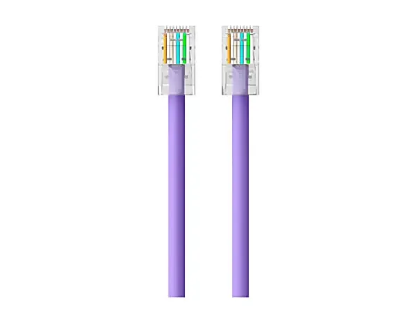 Belkin – Patch cable – RJ-45 (M) to RJ-45 (M) – 3 ft – CAT 6 – purple
