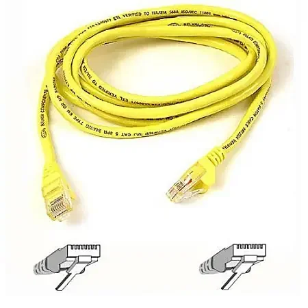 Belkin Cat5e Patch Cable – RJ-45 Male Network – RJ-45 Male Network – 3ft – Yellow, A3L79103YLWS