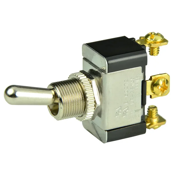 BEP SPDT Chrome Plated Toggle Switch – ON/OFF/(ON)
