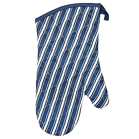 Better Houseware Striped Oven Mitt, 1 Size, Blue
