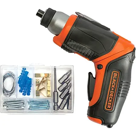 Black+Decker 4V MAX Lithium Pivot Screwdriver with Accessories – Driver Drill – Cordless – Lithium Ion (Li-Ion)