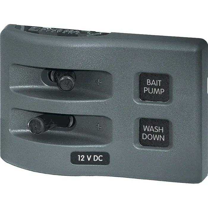 Blue Sea 4303 WeatherDeck® 12V DC Waterproof Switch Panel – 2 Position