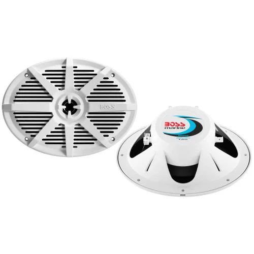 Boss Audio MR692W 6″ x 9″ 2-Way 350W Marine Full Range Speaker – White – Pair [MR692W]