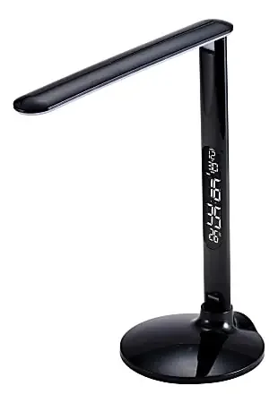 Bostitch® Adjustable Color LED Desk Lamp With Digital Screen, 7-3/4″H, Black