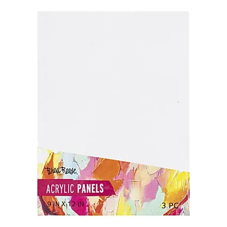 Brea Reese Acrylic Panels, 9″ x 12″, White, Pack Of 3 Panels