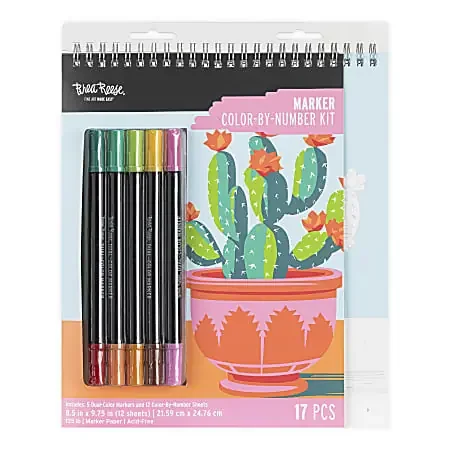 Brea Reese® Color-by-Number Marker Pad Kit, Western Desert Landscapes