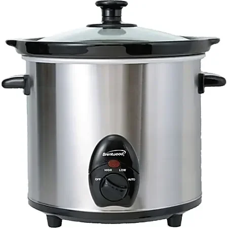 Brentwood SC-130S Slow Cooker – 3 quart – Stainless Steel