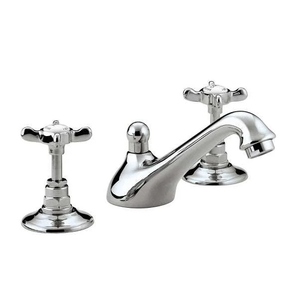 Bristan 1901 Traditional Pop Up Waste 3 Hole Basin Mixer Tap with Cera