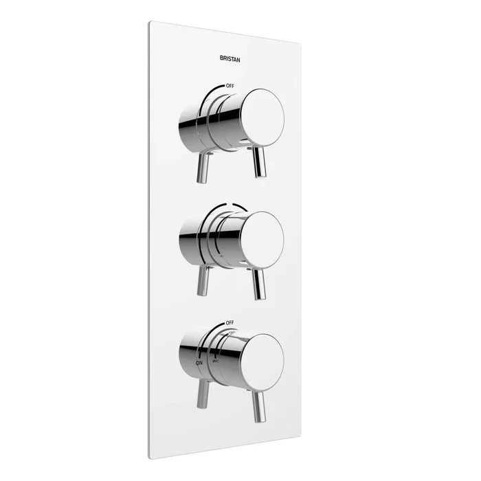Bristan Prism Recessed Two Integral Stopcocks Thermostatic Dual Contro