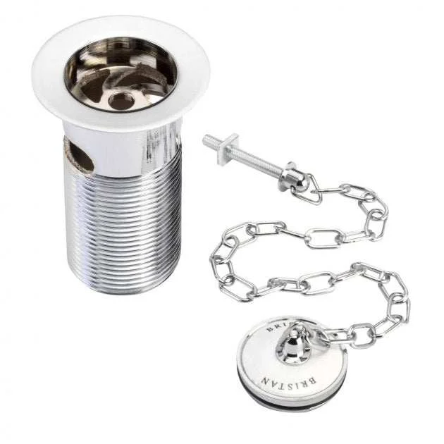 Bristan Traditional Slotted Basin Waste with Porcelain Plug – Chrome –