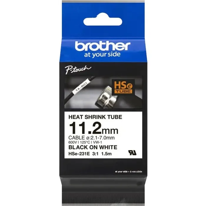 Brother HSe Wire & Cable Label – 7/16″ Width x 59 1/16″ Length – 9/32″ Diameter –