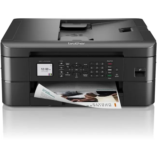 Brother Mfc Mfc-J1010Dw Inkjet Multifunction Printer-Color-Copier/Fax/Scanner-17 Ppm Mono/9.5 Ppm Color Print-6000X1200 Dpi Print-Automatic Duplex Print-150 Sheets Input-Color Flatbed Scanner-1200 Dpi Optical Scan-Color Fax-Wireless Lan MFCJ1010dw