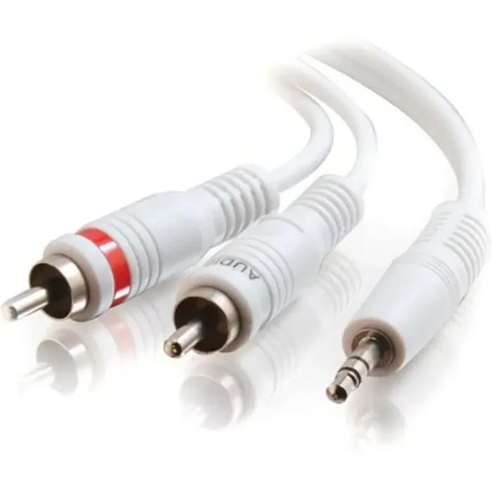 C2G 3Ft One 3.5Mm Stereo Male To Two Rca Stereo Male Audio Y-Cable – White