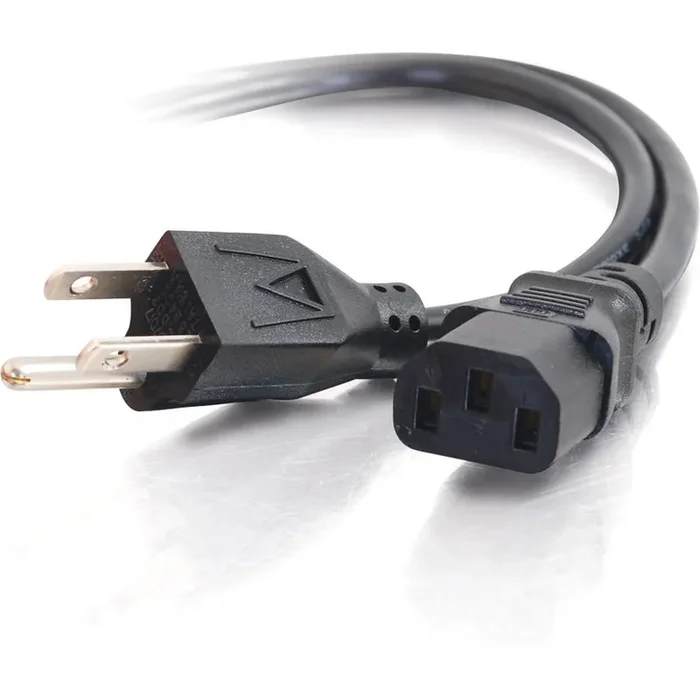 C2G 6ft Power Cord – 18 AWG – NEMA 5-15P to IEC320C13 – Computer Power