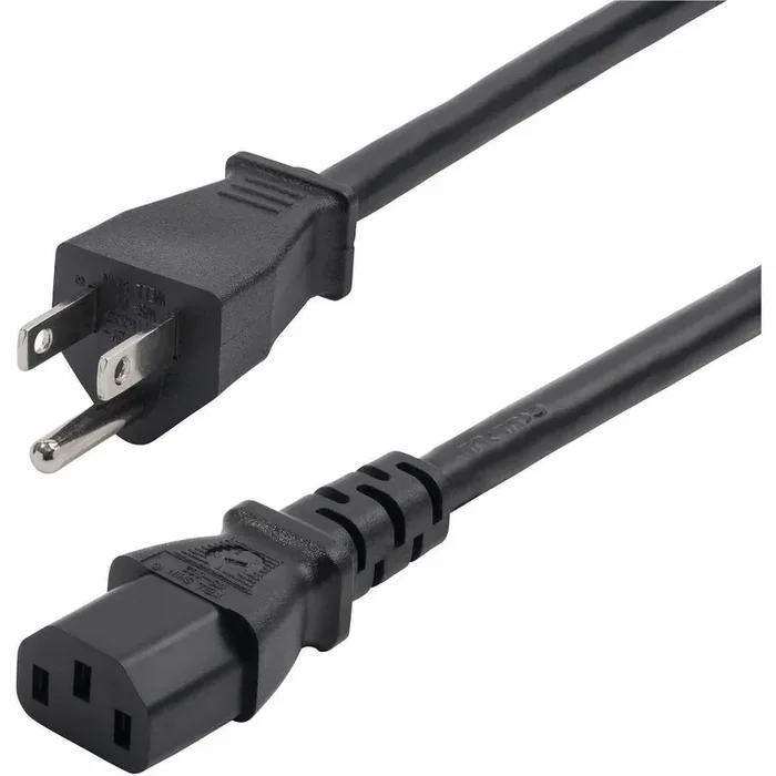 产品名称中包含顶级域名,检查并适当处理后再继续! StarTech.com 8ft (2.4m) Computer Power Cord NEMA 5-15P to IEC 60320 C13 AC Power Cable 13A