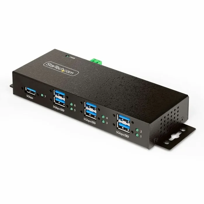 产品名称中包含顶级域名,检查并适当处理后再继续! StarTech.com 7-Port Managed USB Hub, Heavy Duty Metal Industrial Housing, ESD & Surge