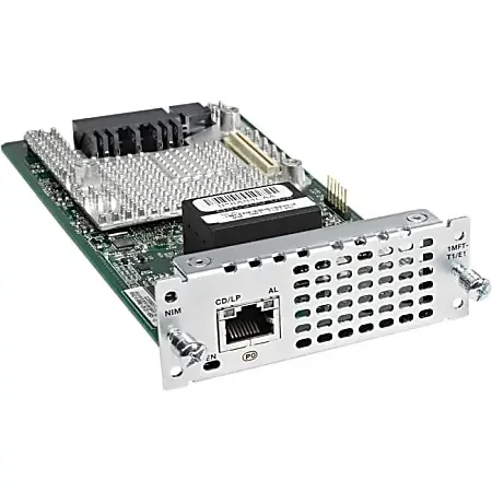 Cisco 1 port Multi-flex Trunk Voice/Clear-channel Data T1/E1 Module – For Voice, Wide Area Network – 1 x T1/E1 Network