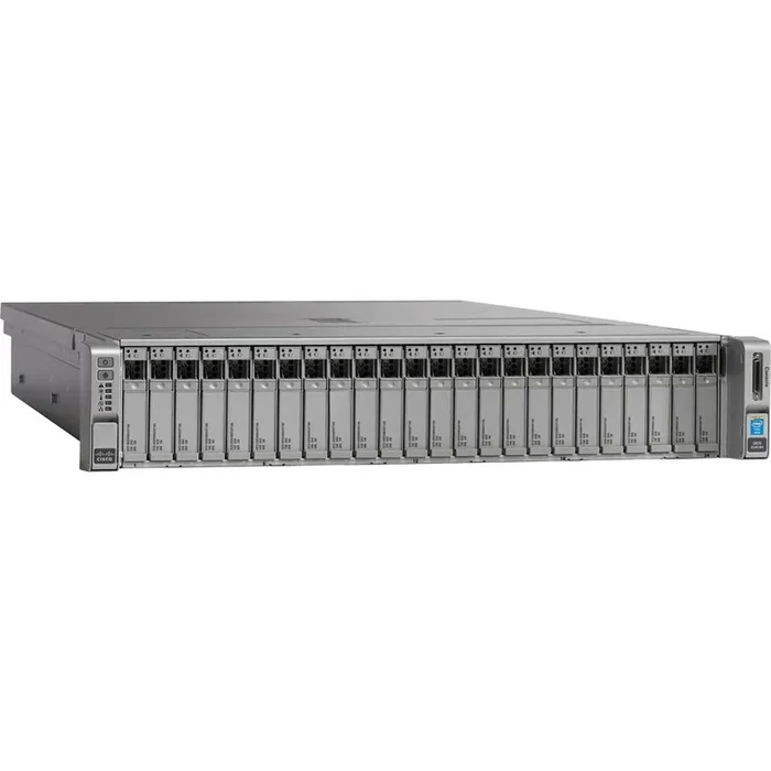 Cisco C240 M4 2U Rack Server – 2 x Intel Xeon E5-2630 v3 2.40 GHz – 64 GB RAM – 12Gb/s SAS, Serial ATA Controller