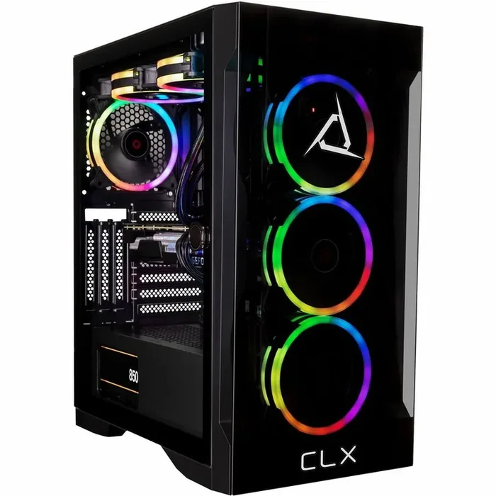 CLX SET Gaming Desktop – Liquid Cooled AMD Ryzen 7 7700X 4.5GHz 8-Core Processor, 32GB DDR5 Memory, GeForce RTX 4080 16GB GDDR6X Graphics, 1TB SSD, 4TB HDD, WiFi, Windows 11 Home 64-bit