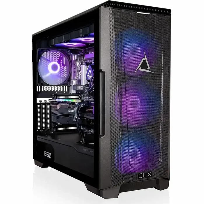CLX SET Gaming Desktop – Liquid Cooled Intel Core i9 13900KF 3GHz 24-Core Processor, 32GB DDR5 Memory, GeForce RTX 4070 Ti 12GB GDDR6X Graphics, 1TB SSD, 4TB HDD, WiFi, Windows 11 Home 64-bit