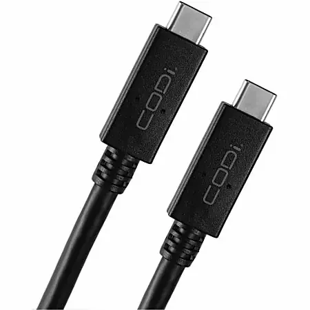 CODi 3ft Full Feature USB-C to USB-C Cable – power delivery (PD), data transfer, video output