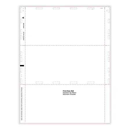 ComplyRight® 1099-MISC Tax Forms, Federal Copy A, 2-Up, 8-1/2″ x 11″, Pack Of 1,000 Forms