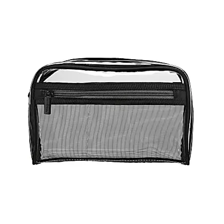 Conair Plastic Travel Smart Cosmetic Travel Bag, 9”H x 5-1/2”W x 3-1/4”D, Clear