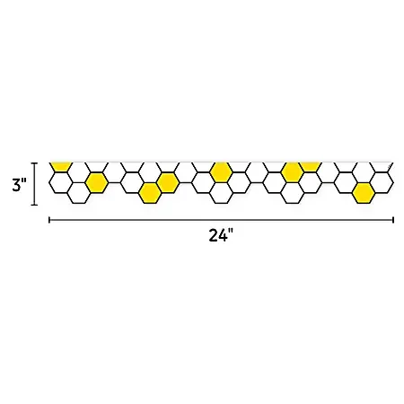 Creative Teaching Press® EZ Borders, Busy Bees Honeycomb, 48’ Per Pack, Set Of 3 Packs