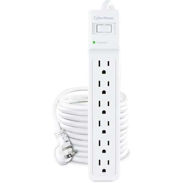 CyberPower B625 Essential 6 – Outlet Surge Protector with 1500 J Surge Suppression –