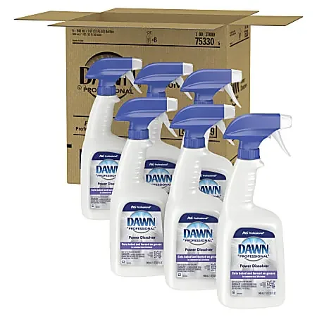 Dawn® Professional Liquid Ready-To-Use Grease Fighting Power Dissolver Spray, 32 Oz Spray Bottle, Carton Of 6