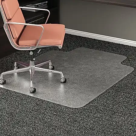 Deflect-O RollaMat Chair Mat For Medium-Pile Carpeting, Rectangular, 45″W x 53″D, Clear