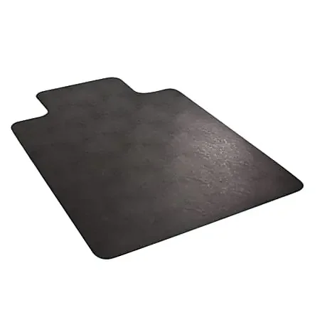 Deflecto Chair Mat, For Hard Floors, 18″ Wide Lip, 36″ x 48″, Black