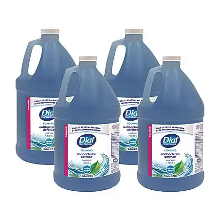 Dial® Antibacterial Foaming Hand Wash Refill, Spring Water Scent, 1 gal, 4/Carton