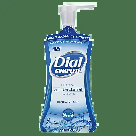 Dial® Complete® Antibacterial Foam Hand Soap, Springwater Scent, 7.5 Oz Pump Bottle