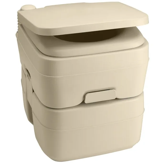 Dometic 965 MSD Portable Toilet w/Mounting Brackets – 5 Gallon – Parchment