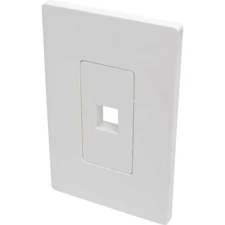 Eaton Tripp Lite Series 1-Port Keystone Single-Gang Faceplate, White, TAA – 1 x Total Number of Socket(s) – 1-gang – White – Polycarbonate
