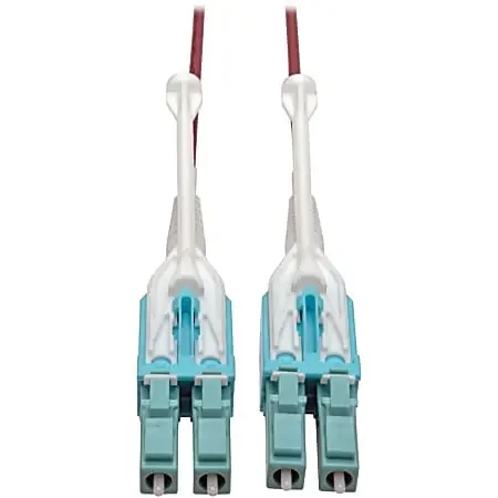 Eaton Tripp Lite Series 10G Duplex Multimode 50/125 OM4 LSZH Fiber Optic Cable (LC/LC), Push/Pull Tabs, Magenta, 1 m – Fiber Optic – N82101MMGT