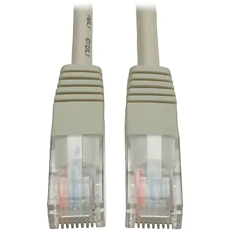 Eaton Tripp Lite Series Cat5e 350 MHz Molded (UTP) Ethernet Cable (RJ45 M/M), PoE – Gray, 25 ft. (7.62 m) – N002025GY