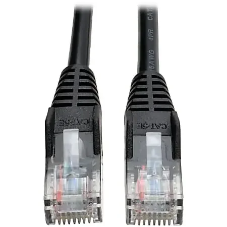 Eaton Tripp Lite Series Cat5e 350 MHz Snagless Molded (UTP) Ethernet Cable (RJ45 M/M), PoE – Black, 10 ft. (3.05 m) – N001010BK