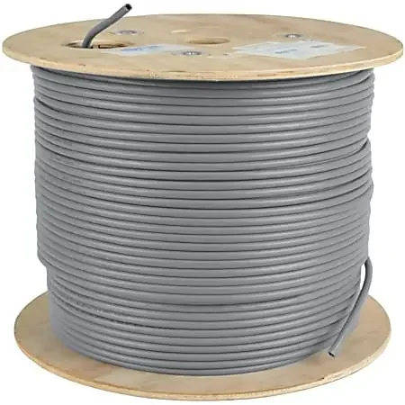 Eaton Tripp Lite Series Cat5e 350 MHz Solid Core (UTP) PVC Bulk Ethernet Cable – Gray, 1000 ft. (304.8 m), TAA – N02201KGY
